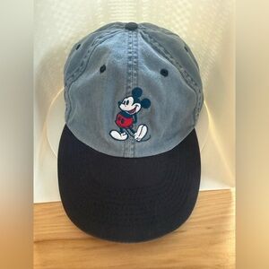 Vintage 90s Era Disney Mickey Mouse Adjustable Baseball Cap Made in Hong Kong
